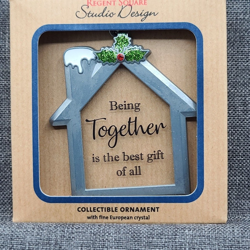 Regent Square Studio Design Pewter "Being Together" House Ornament 3.75 in NEW